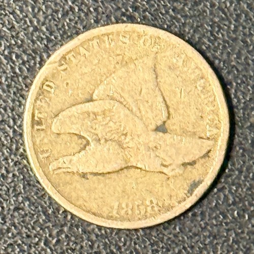 1858 flying eagle - flying, 1c